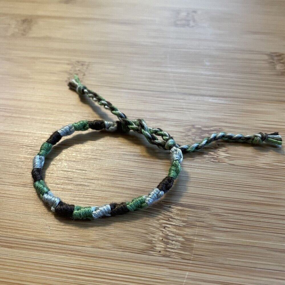 Gabrielle Bracelet, anklet, trendy, comfortable, tie, embroidery thread, woven,